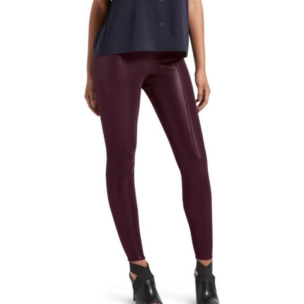 Kendall + Kylie Women's Mid-Rise Faux Leather Purple Skinny Leggings Size M NWT